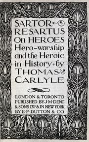 Cover of: Sartor resartus: on heroes, hero-worship and the heroic in history