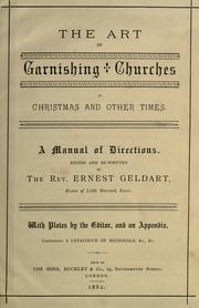 Cover of: The art of garnishing churches at Christmas and other times: a manual of directions