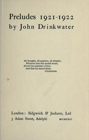 Preludes 1921-1922 by Drinkwater, John