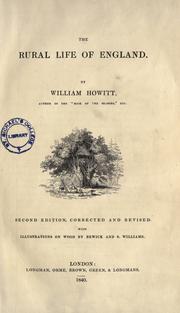 Cover of: The rural life of England. by Howitt, William