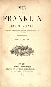 Vie de Franklin by Mignet M.