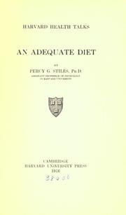 An adequate diet by Stiles, Percy Goldthwait