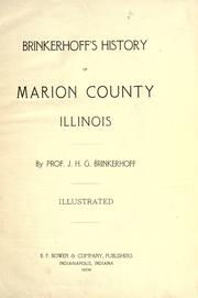 Cover of: Brinkerhoff's history of Marion County, Illinois by J. H. G. Brinkerhoff