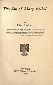 Cover of: The son of Mary Bethel by Elsa Barker