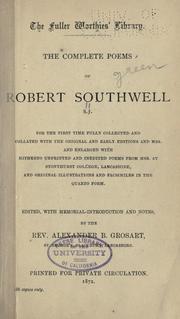 Cover of: The complete poems of Robert Southwell by Robert Southwell