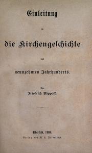 Cover of: Einleitung in die Kirchengeschichte des neunzehnten Jahrhunderts