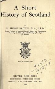 Cover of: A short history of Scotland. by Peter Hume Brown