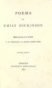 Cover of: Poems by Emily Dickinson. by Emily Dickinson