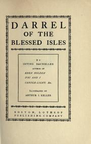 Cover of: Darrel of the Blessed isles by Irving Bacheller