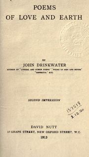 Cover of: Poems of love and earth. by Drinkwater, John, Drinkwater, John