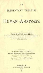 Cover of: An elementary treatise on human anatomy. by Joseph Leidy