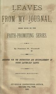 Cover of: Leaves from my journal by Wilford Woodruff