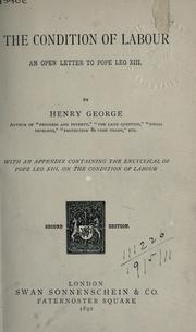 The condition of labour by Henry George