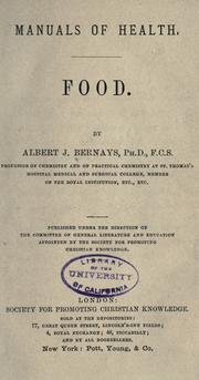 Cover of: Food. by Albert James Bernays