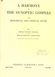 Cover of: A harmony of the Synoptic Gospels for historical and critical study by 