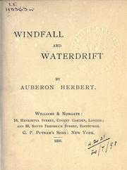 Cover of: Windfall and waterdrift.