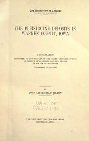 Cover of: pleistocene deposits in Warren County, Iowa ...