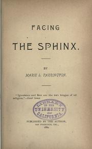 Cover of: Facing the sphinx.