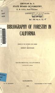 Cover of: A bibliography of forestry in California.