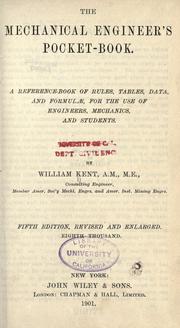 Cover of: The mechanical engineer's pocket-book. by William Kent, William Kent