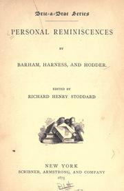 Cover of: Personal reminiscences by Thomas Ingoldsby