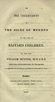 Cover of: On the uncertainty of the signs of murder in the case of bastard children