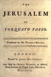 Cover of: The Jerusalem of Torquato Tasso by Torquato Tasso