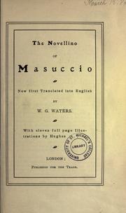 Cover of: The Novellino of Masuccio