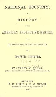 Cover of: National economy: a history of the American protective system, and its effects upon the several branches of domestic industry