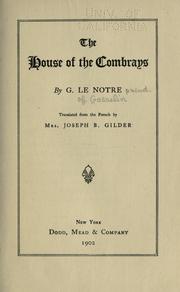 Cover of: The house of the Combrays by G. Lenotre