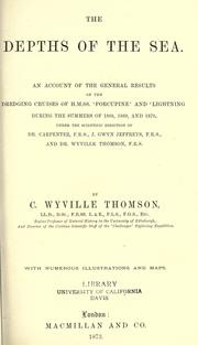 The depths of the sea by Thomson, C. Wyville Sir