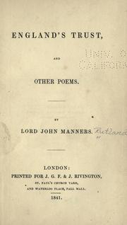 Cover of: England's trust: and other poems