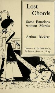 Cover of: Lost chords by Compton-Rickett, Arthur, Compton-Rickett, Arthur