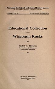 Cover of: Educational collection of Wisconsin rocks