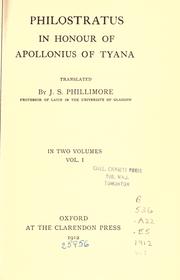 Cover of: In honour of Apollonius of Tyana by Philostratus the Athenian