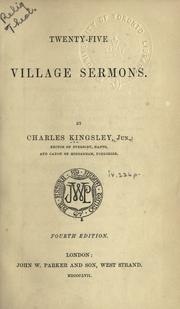Cover of: Twenty-five village sermons. by Charles Kingsley