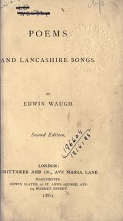 Cover of: Poems and Lancashire songs. by Edwin Waugh, Edwin Waugh