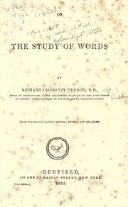 Cover of: On the study of words by Richard Chenevix Trench