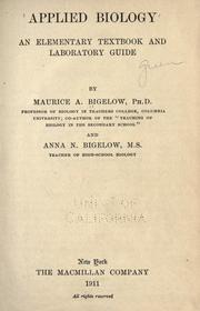 Cover of: Applied biology by Maurice Alpheus Bigelow