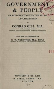 Cover of: Government & people by Conrad Gill, Conrad Gill