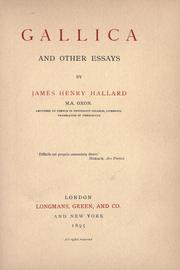 Cover of: Gallica by J. H. Hallard, J. H. Hallard