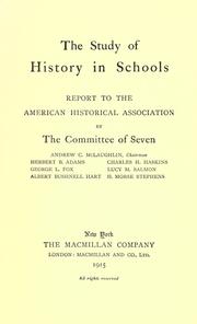 The study of history in schools by American Historical Association