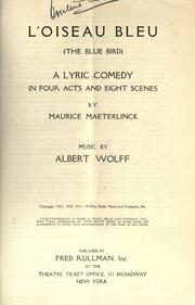 Cover of: L' Oiseau bleu by Albert Louis Wolff