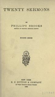 Cover of: Twenty sermons by Phillips Brooks