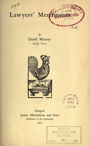 Lawyers' merriments by David Murray