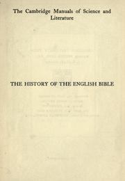 Cover of: The history of the English Bible by John Brown, John Brown