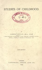 Cover of: Studies of childhood by Sully, James