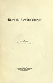 Cover of: Rawhide Rawlins stories by Charles M. Russell