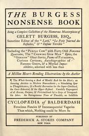 Cover of: The Burgess nonsense book