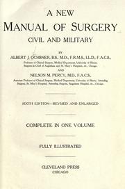 Cover of: A New manual of surgery by Albert J. Ochsner